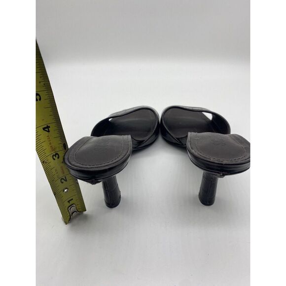 Schutz Womens Black Posseni High Heel Slip On Stiletto Sandals Sz US 6.5B - Picture 4 of 6